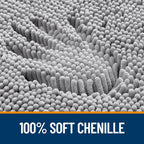 Bathroom Rugs 30x20, Extra Soft Absorbent Chenille Bath Rugs, Rubber Backing Quick Dry