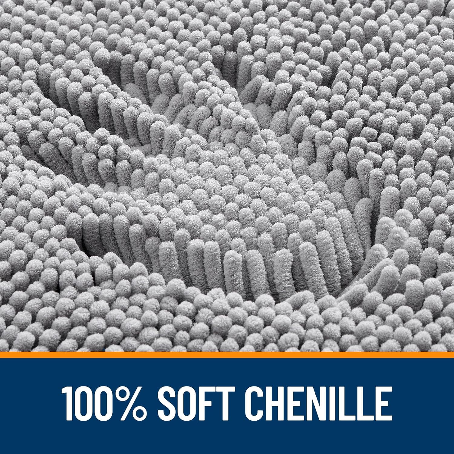Bathroom Rugs 30x20, Extra Soft Absorbent Chenille Bath Rugs, Rubber Backing Quick Dry