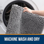 Bathroom Rugs 30x20, Extra Soft Absorbent Chenille Bath Rugs, Rubber Backing Quick Dry