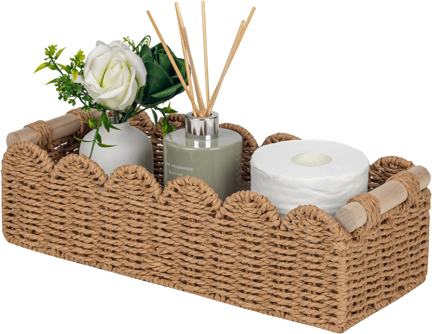 Storage Basket, Small Living Room, Bedroom Decor Baskets for Over Toilet