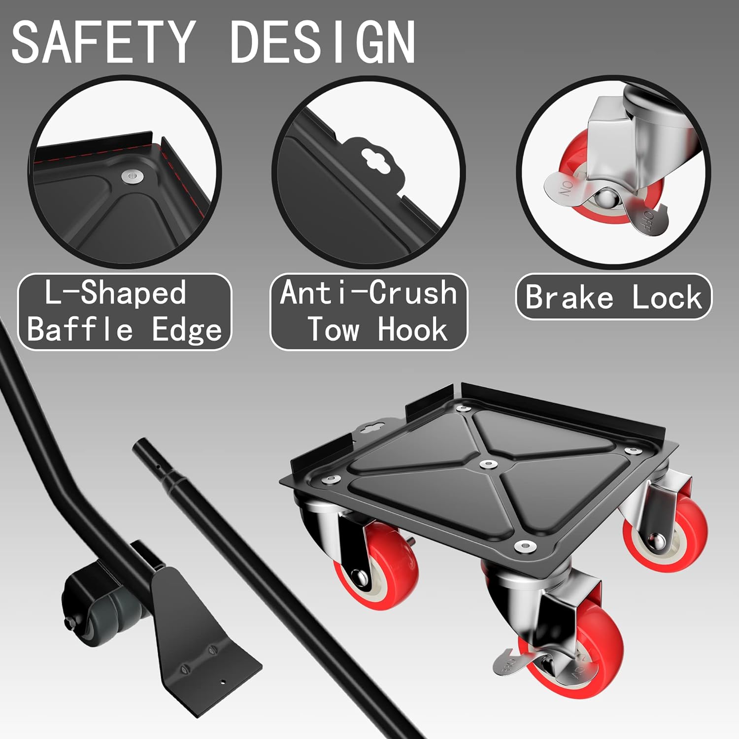 Furniture Dolly,Furniture Movers with 5 Wheels,Carbon Steel Panel Heavy