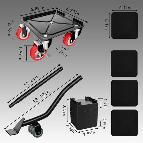 Furniture Dolly,Furniture Movers with 5 Wheels,Carbon Steel Panel Heavy